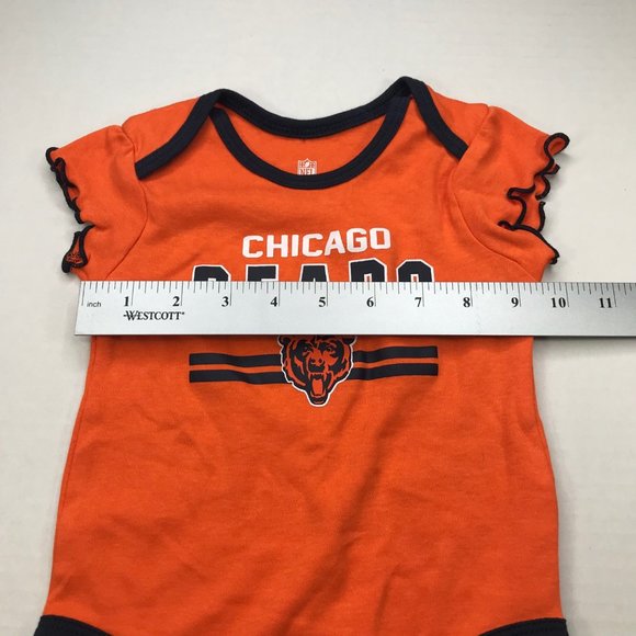 NFL Girl's Chicago Bears 12 Month One Piece Orange Black New Without Tag - Picture 9 of 11